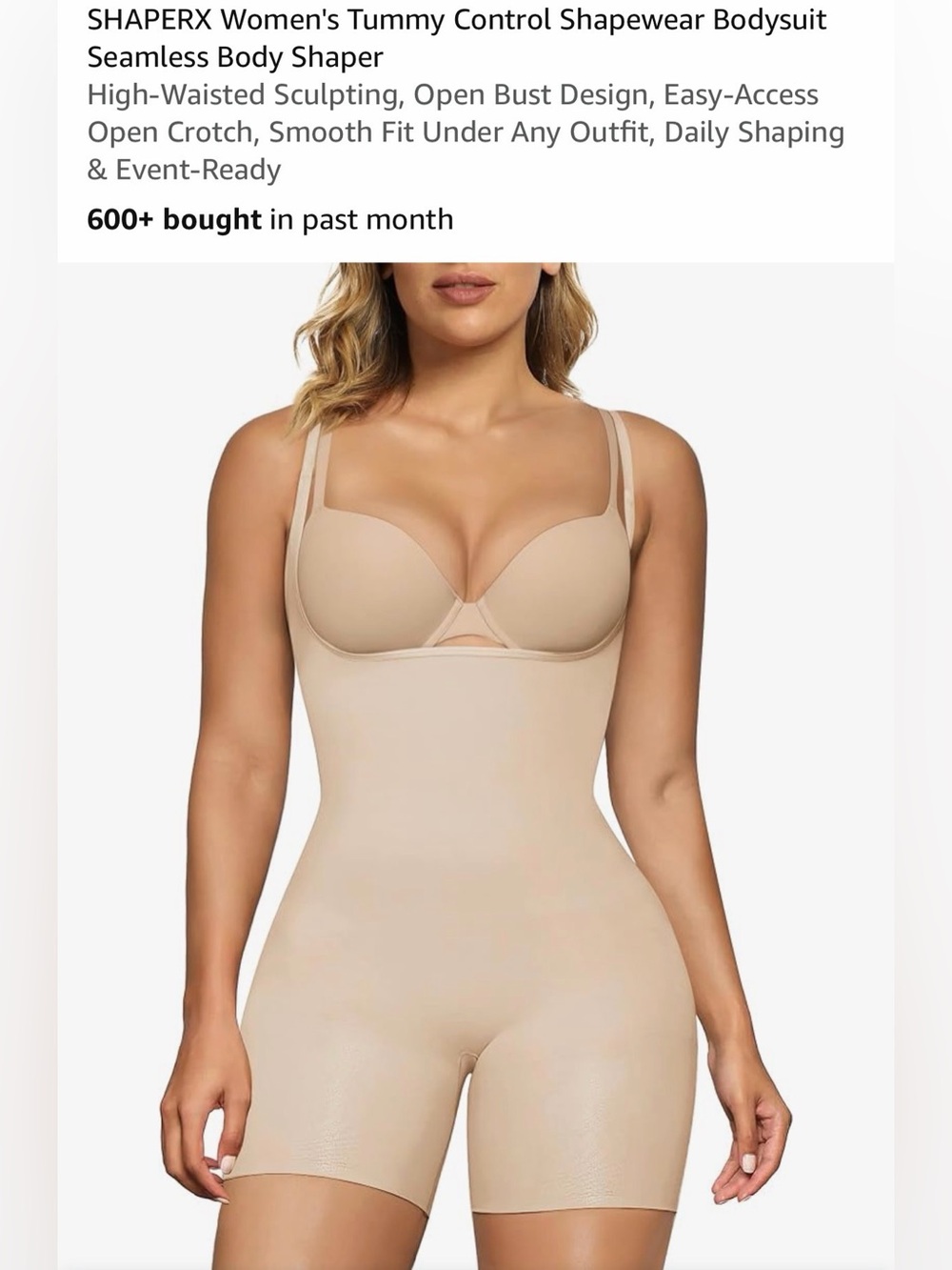 Shape RX Women's High-Waisted Tummy Control Shapewear, beige. brand new w/tag